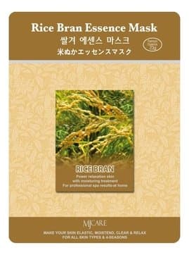 Тканевая маска для лица рисовые отруби Mijin Rice Bran Essence Mask, 23 гр.