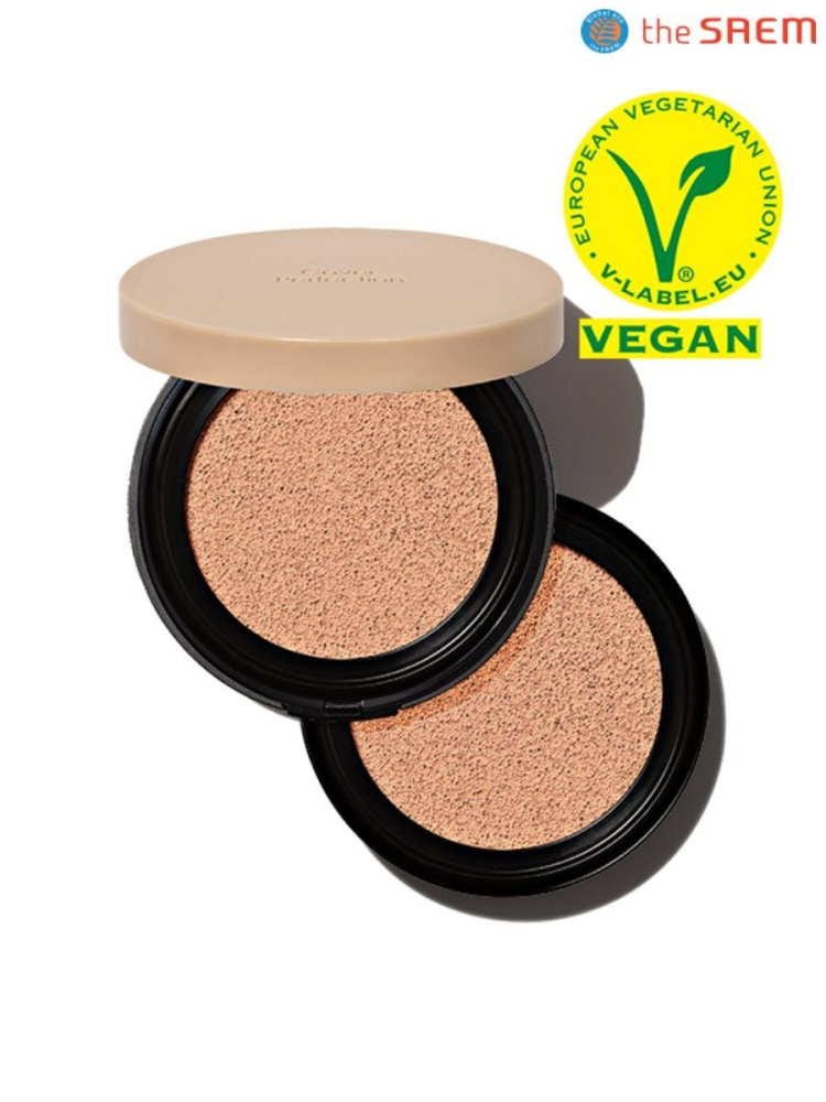 The Saem Консилер-кушон со сменным блоком Cover Perfection Concealer Cushion 1.5 Natural Beige Set