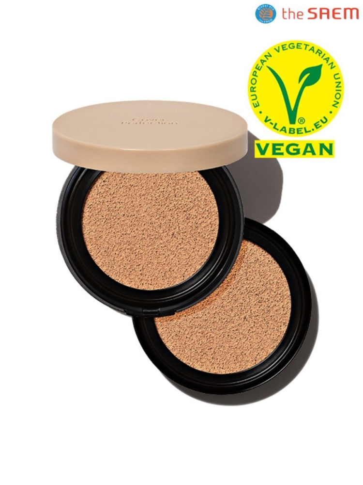 The Saem Консилер-кушон со сменным блоком Cover Perfection Concealer Cushion 2.0 Rich Beige Set