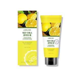 Очищающая пенка для лица Lebelage Lemon Detox Cleansing Foam с экстрактом лимона, 180 мл.