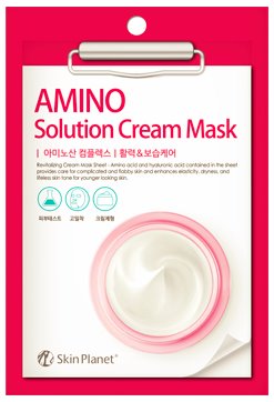 Тканевая маска для лица Mijin Skin Planet Amino Solution Cream Mask с аминокислотами, 30 гр.