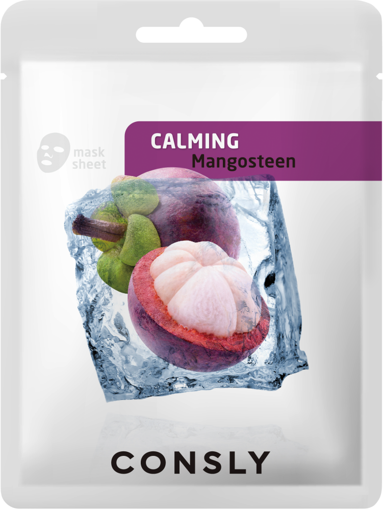 Consly Тканевая маска успокаивающая с экстрактом мангостина Mangosteen Calming Mask Pack, 20мл.