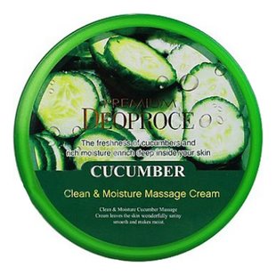 Deoproce Массажный крем PREMIUM CLEAN & MOISTURE CUCUMBER MASSAGE CREAM с экстрактом огурца, 300 гр.