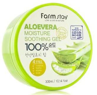 FarmStay Увлажняющий успокаивающий гель для лица и тела Moisture Soothing Gel Aloe vera с экстрактом алое вера, 300 мл.
