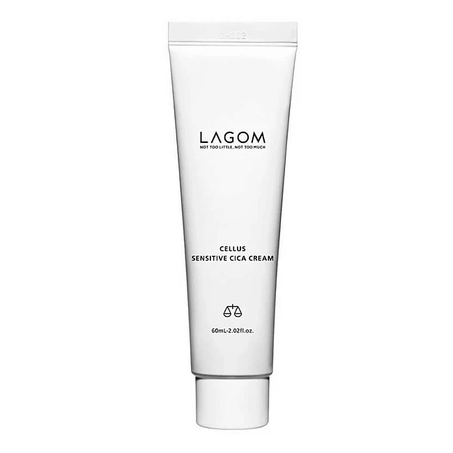Lgm Cellus Крем для лица успокаивающий с экстрактом центеллы азиатской Lagom Cellus Sensitive Cica Cream 60mL