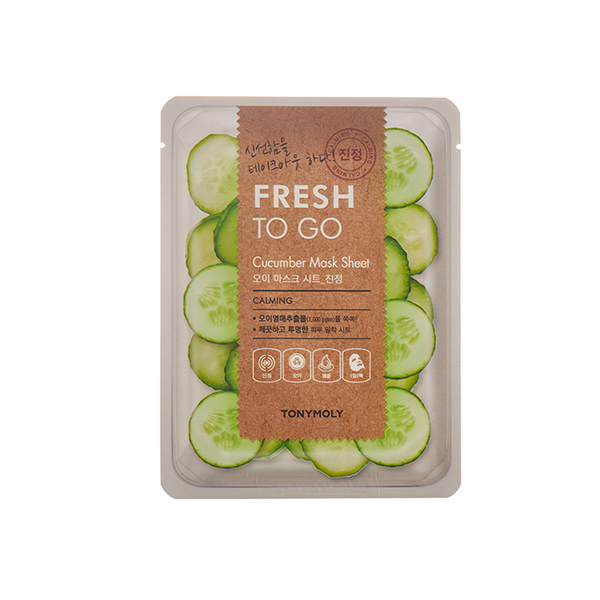 Tonymoly FRESH TO GO Cucumber Mask Sheet Освежающая тканевая маска для лица с экстрактом огурца