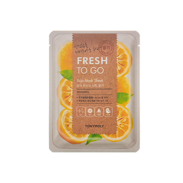 Tonymoly FRESH TO GO Yuja Mask Sheet Освежающая тканевая маска для лица с экстрактом юдзу