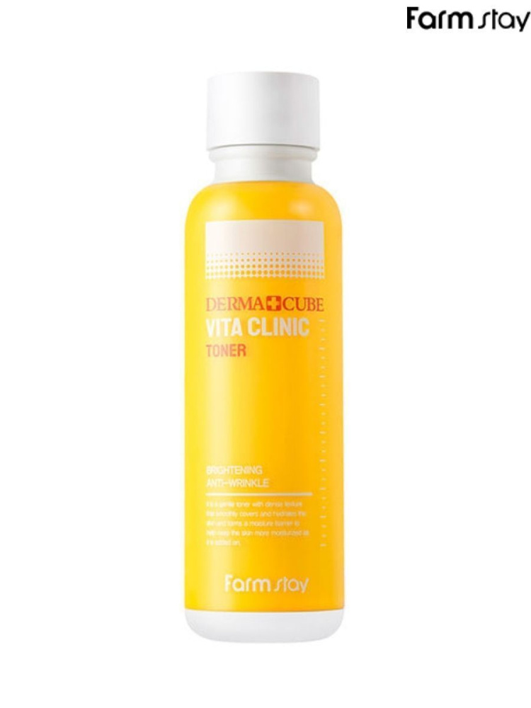FarmStay Увлажняющий тонер Derma Cube Vita Clinic Toner с витаминами, 120 мл.