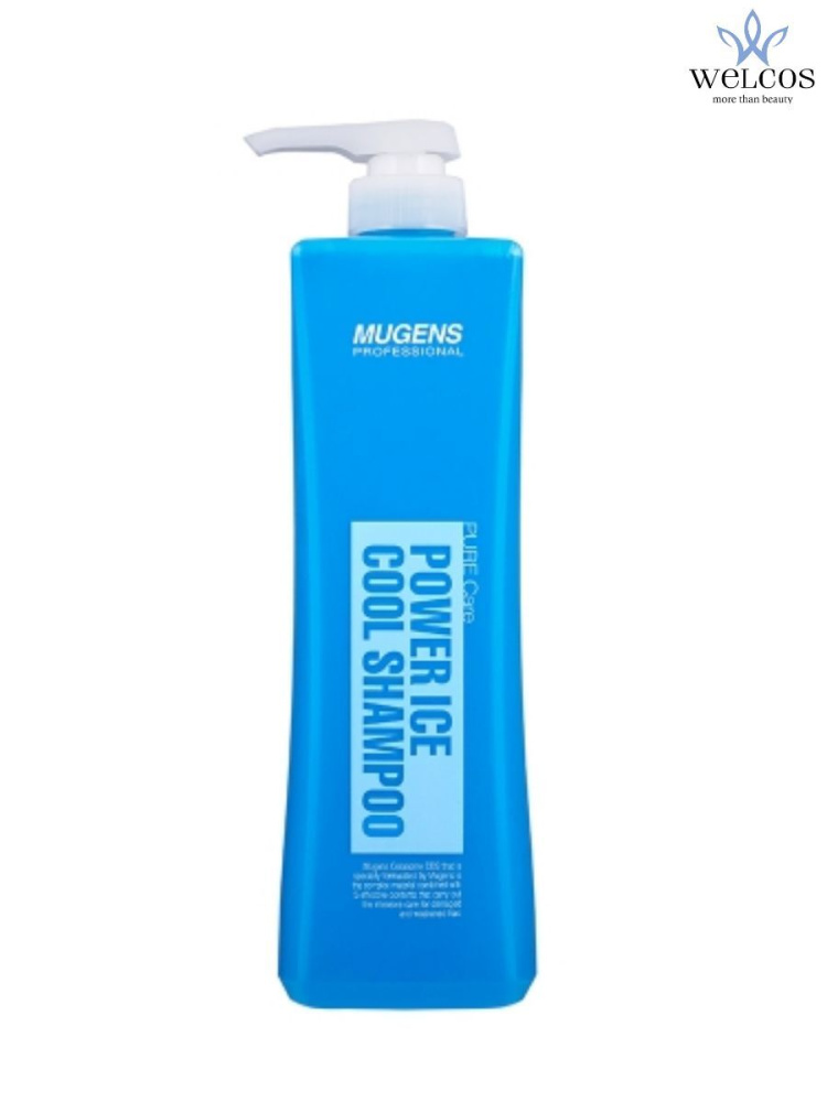Welcos Шампунь для волос охлаждающий Mugens Power Ice Cool Shampoo, 1 кг.