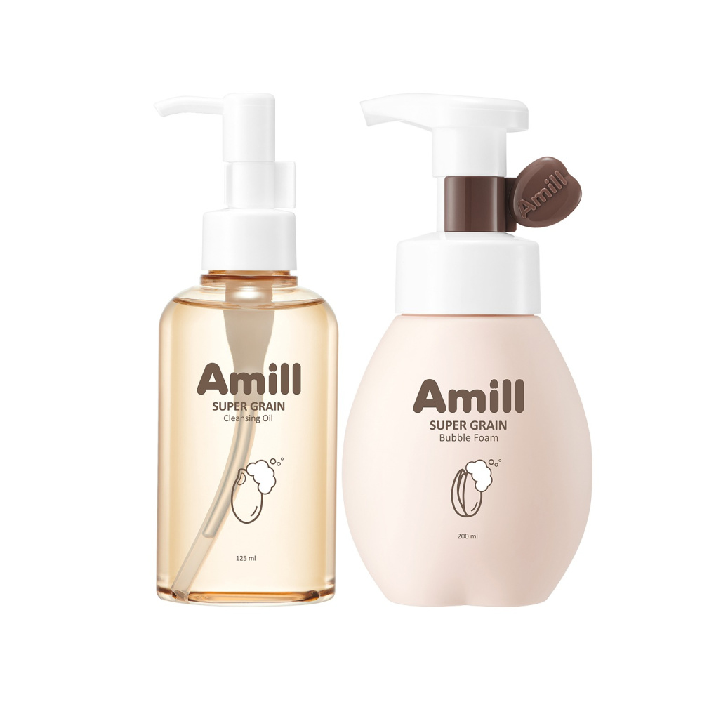 Amill Набор средств для снятия макияжа и умывания Super Grain Set 2