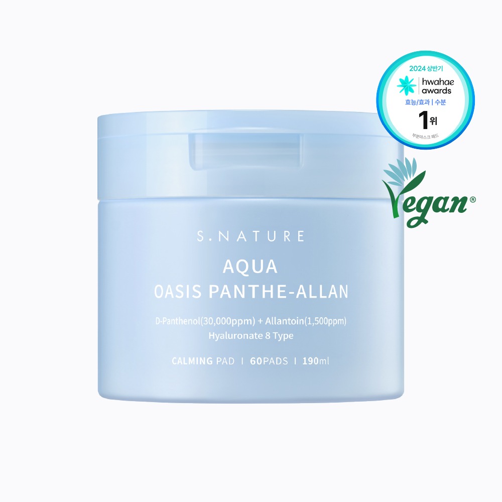 S.Nature Успокаивающие пэды для лица Aqua Oasis Panthe-Allan Calming Pad, 60 шт.