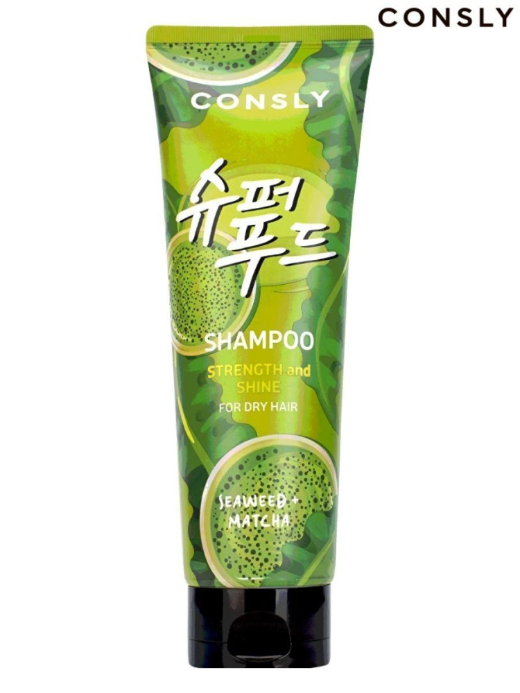 Consly HAIR SW Шампунь с экстрактами водорослей и зеленого чая Матча для силы и блеска волос Seaweed Matcha Shampoo For Strength Shine, 250мл