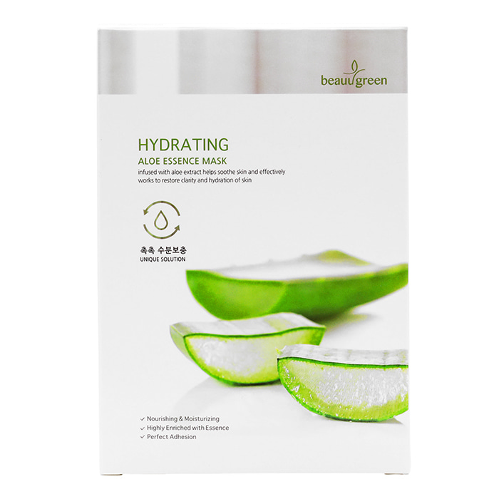 Beauugreen Маска на тканевой основе Premium Aloe Essence Mask /23g
