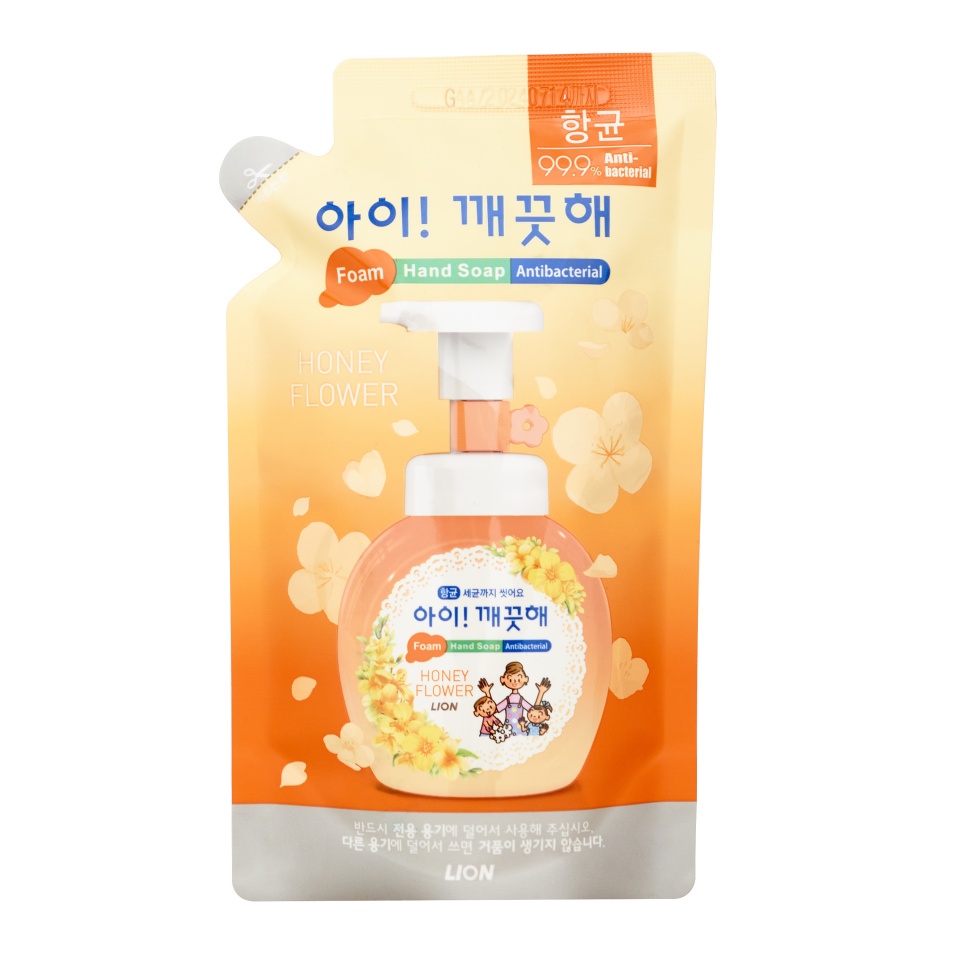 Lion Ai kekute Foam handsoap honey flower 200 мл. Жидкое пенное мыло для рук (медовые цветы)