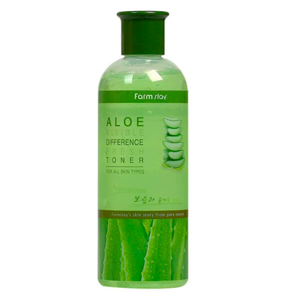 FarmStay Aloe Тонер для лица освежающий с экстрактом алое Farmstay Aloe Visible Difference Fresh Toner, 350 мл.