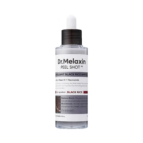 Dr.Melaxin Сыворотка для лица с экстрактом черного риса Peel Shot Exfoliating Black Rice Ampoule, 80 мл.