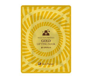 Тканевая маска для лица лифтинг эффект Mijin Skin Planet Gold Lifting Mask с золотом, 25 гр.