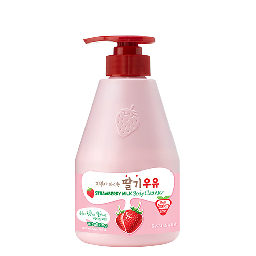 Welcos Гель для душа клубничный Kwailnara Strawberry Milk Body Cleanser, 560 гр.